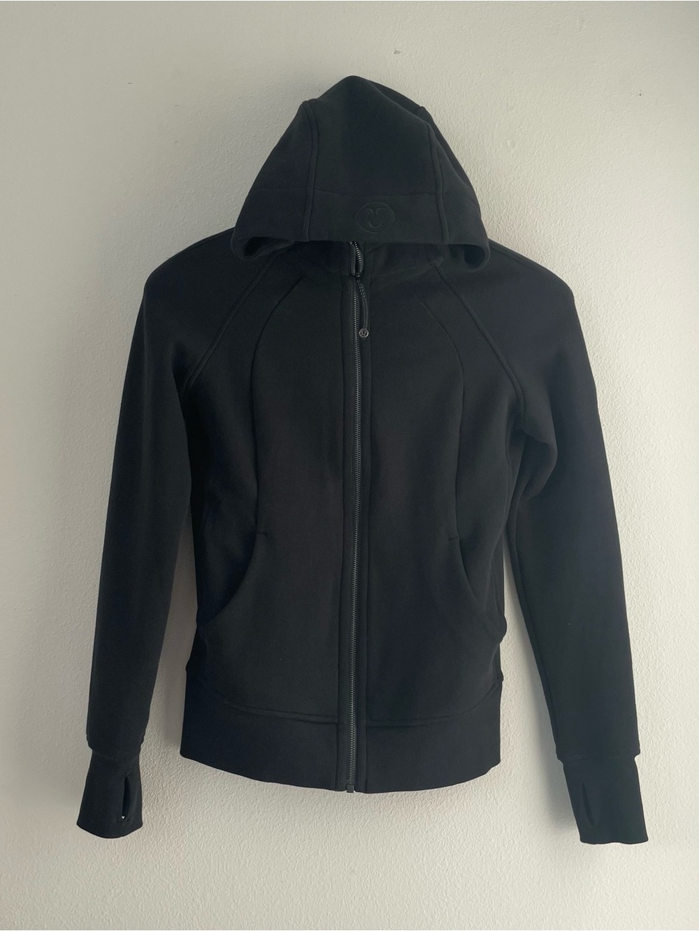 Lululemon x Google Cloud Scuba Full Zip Hoodie Jacket Womens Size 6 Black LW4CGV